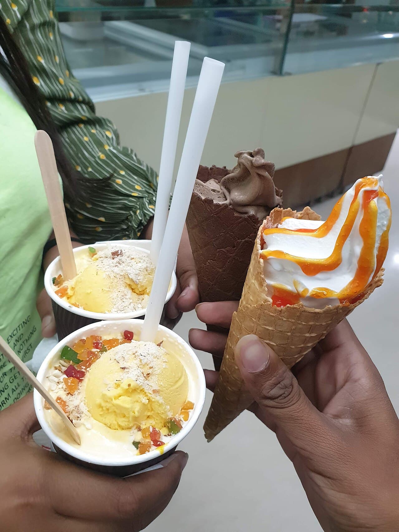 Rose falooda dessert drink
